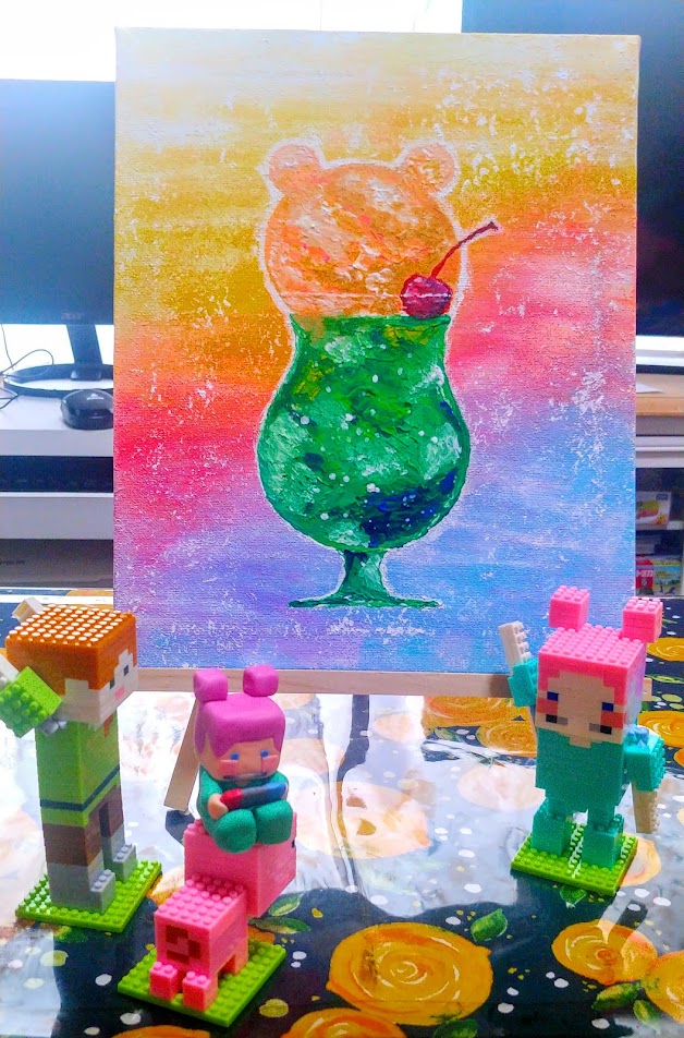 アクリル絵の具の作品