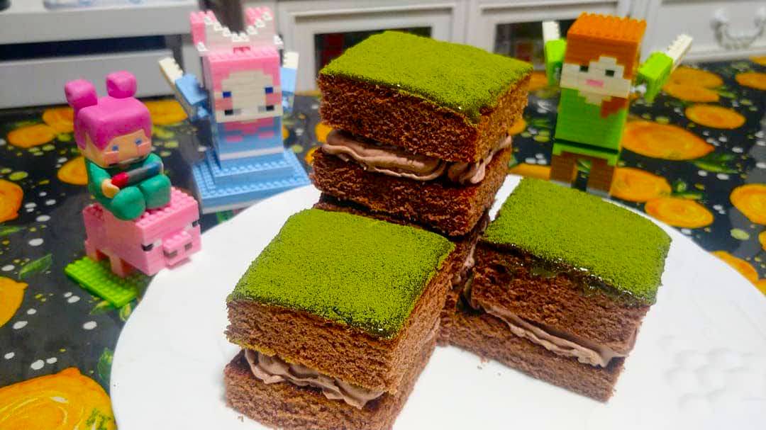 草ブロックケーキ