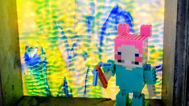 にんげん界に来たニラ子。「行こうと思ったらこれた。」byニラ子